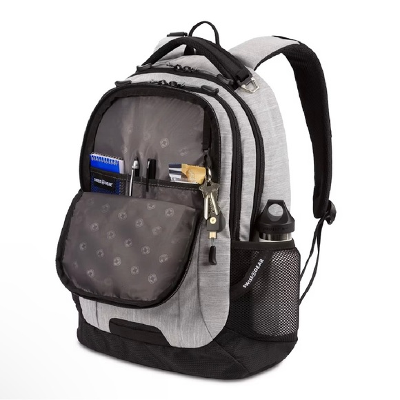 NWOT SWISSGEAR Laptop Backpack - Special Edition - Light Gray Heather/Black - Picture 5 of 7